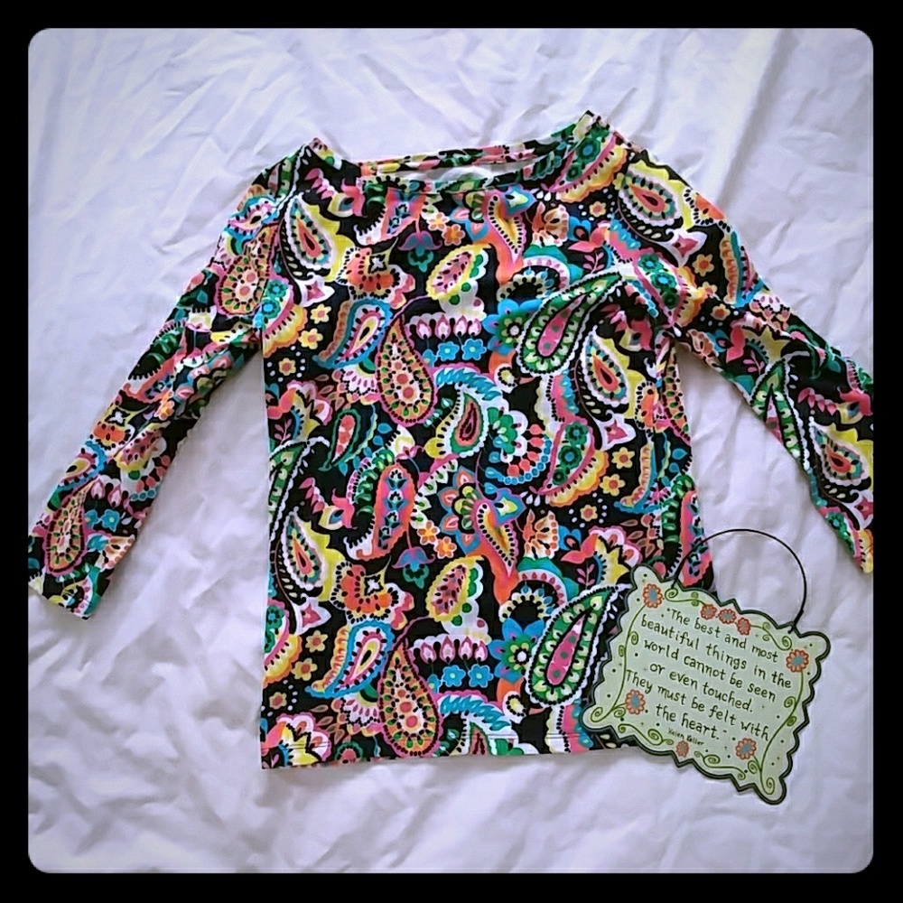 Talbots Paisley Print Top